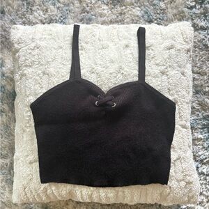 Forever21 Black Knit Women's Crop Top